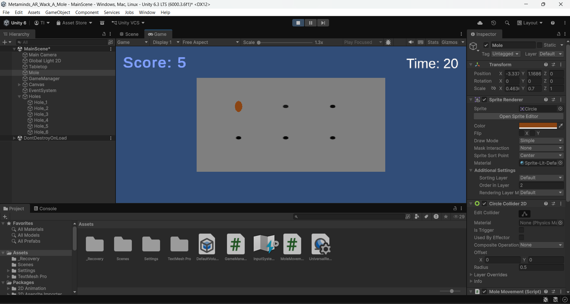 Whack-a-Mole Gameplay